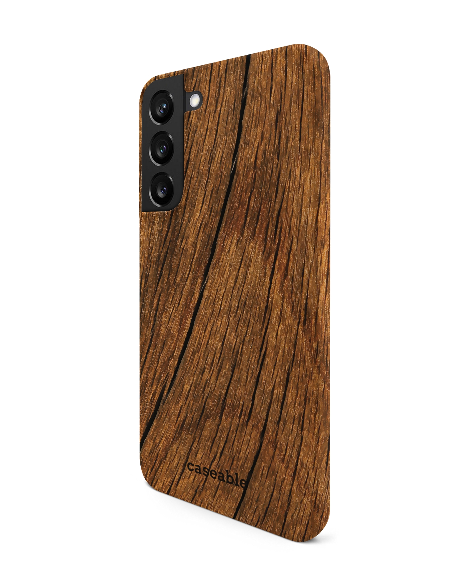 Wood Hard Shell Phone Case Samsung Galaxy S22 Plus 5G: View from the right side