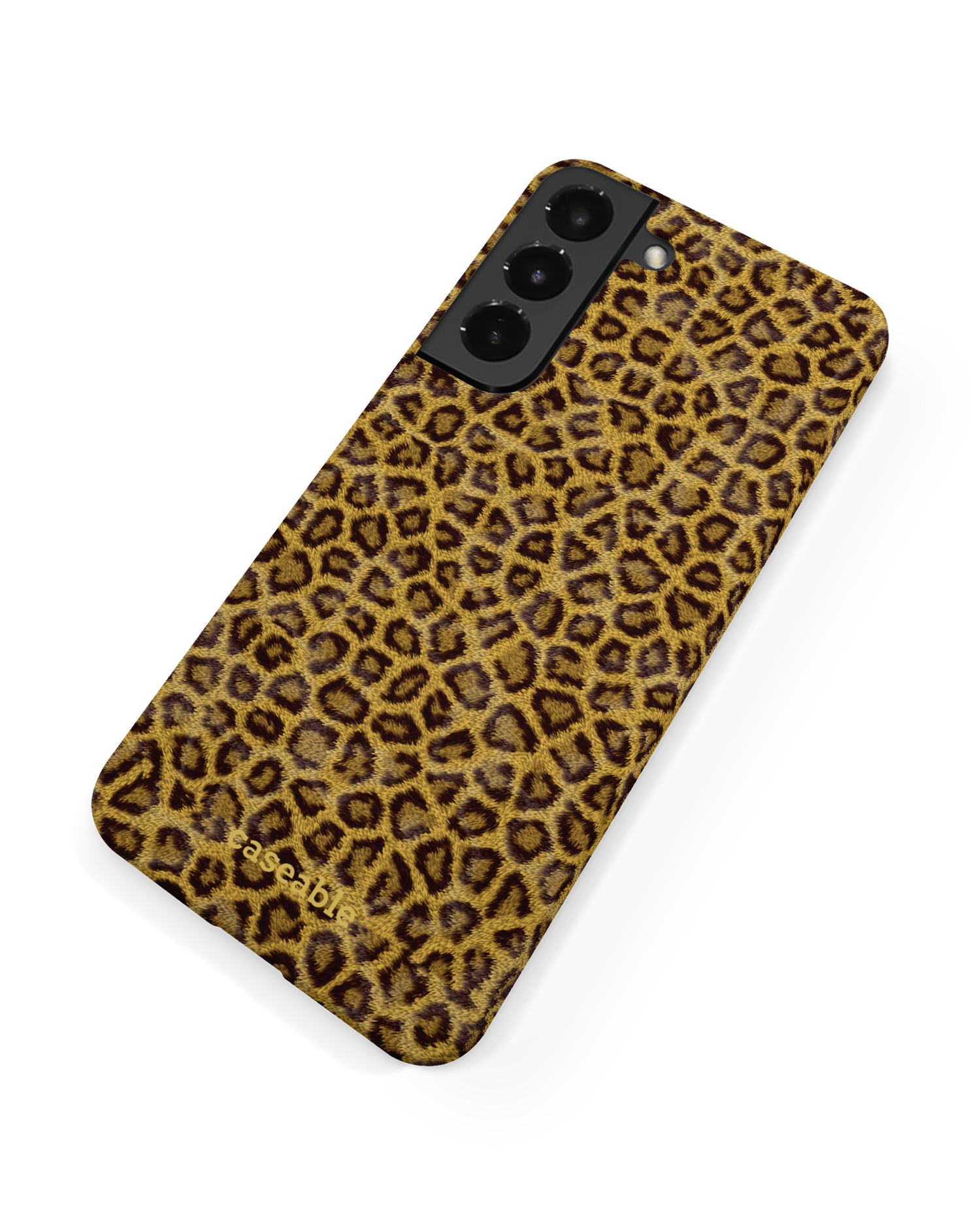 Leopard Skin Hard Shell Phone Case Samsung Galaxy S22 Plus 5G: Back View