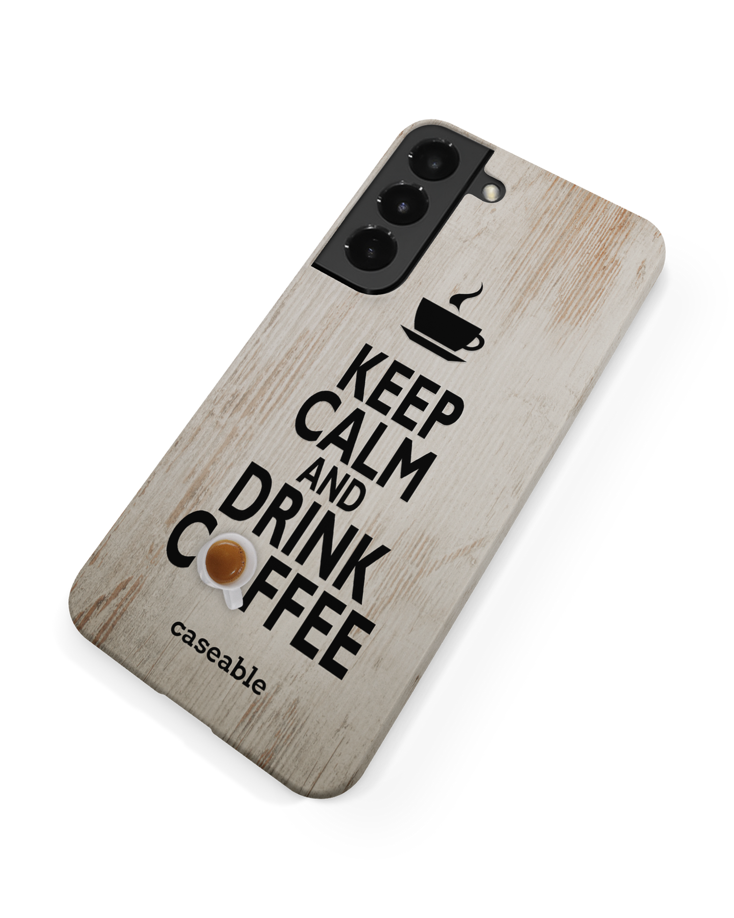 Drink Coffee Hard Shell Phone Case Samsung Galaxy S22 Plus 5G: Back View