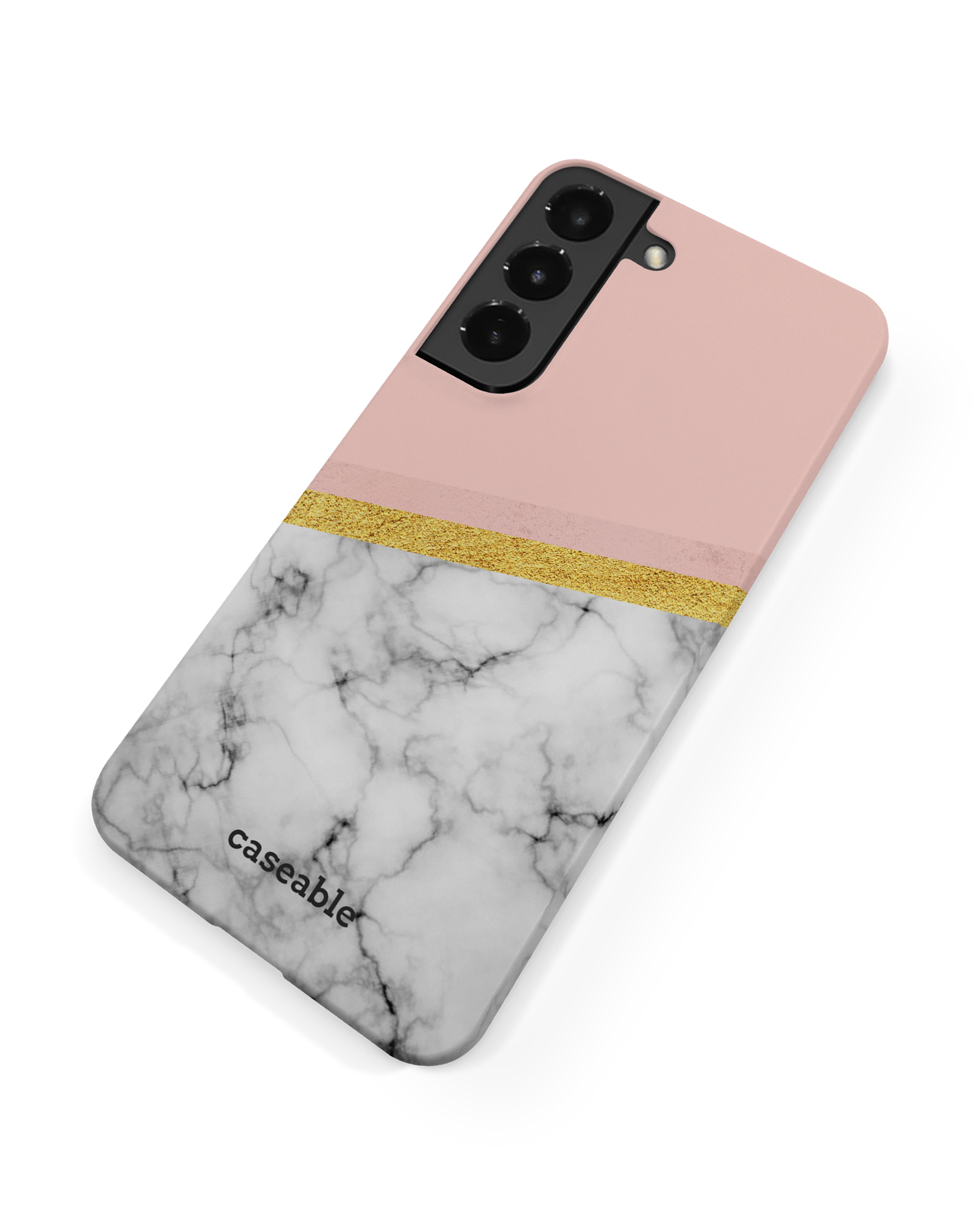 Marble Slice Hard Shell Phone Case Samsung Galaxy S22 Plus 5G: Back View