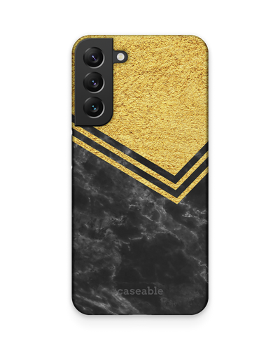 Gold Marble Hard Shell Phone Case Samsung Galaxy S22 Plus 5G