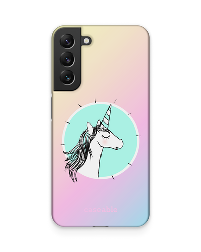 Happiness Unicorn Hard Shell Phone Case Samsung Galaxy S22 Plus 5G