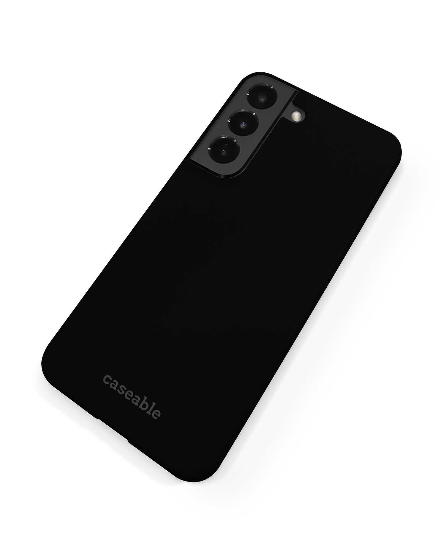 BLACK Hard Shell Phone Case Samsung Galaxy S22 Plus 5G: Back View