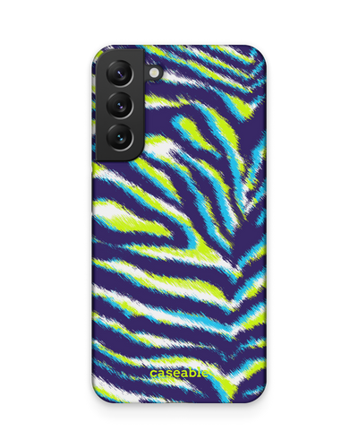 Neon Zebra Hard Shell Phone Case Samsung Galaxy S22 Plus 5G