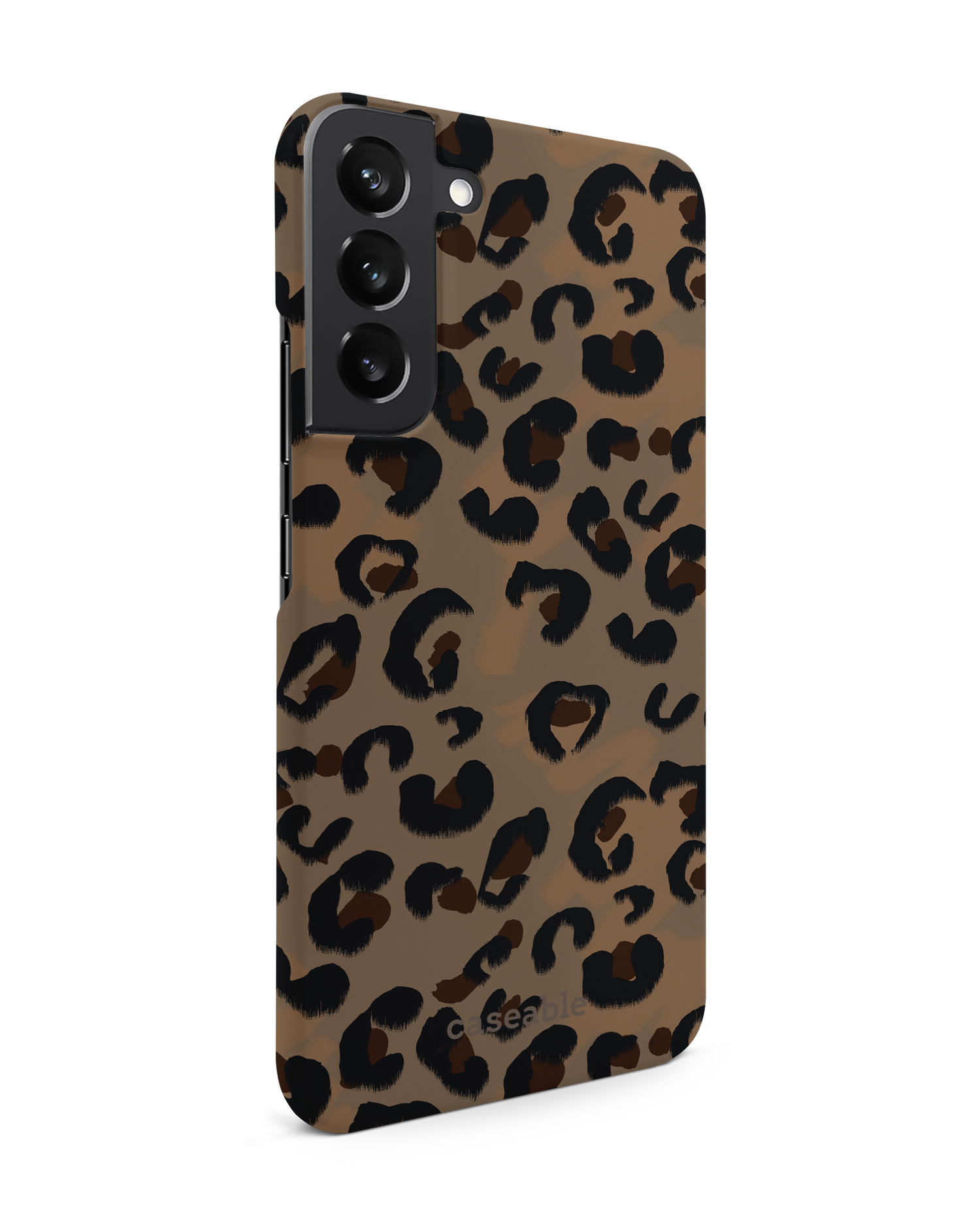 Leopard Repeat Hard Shell Phone Case Samsung Galaxy S22 Plus 5G: View from the left side