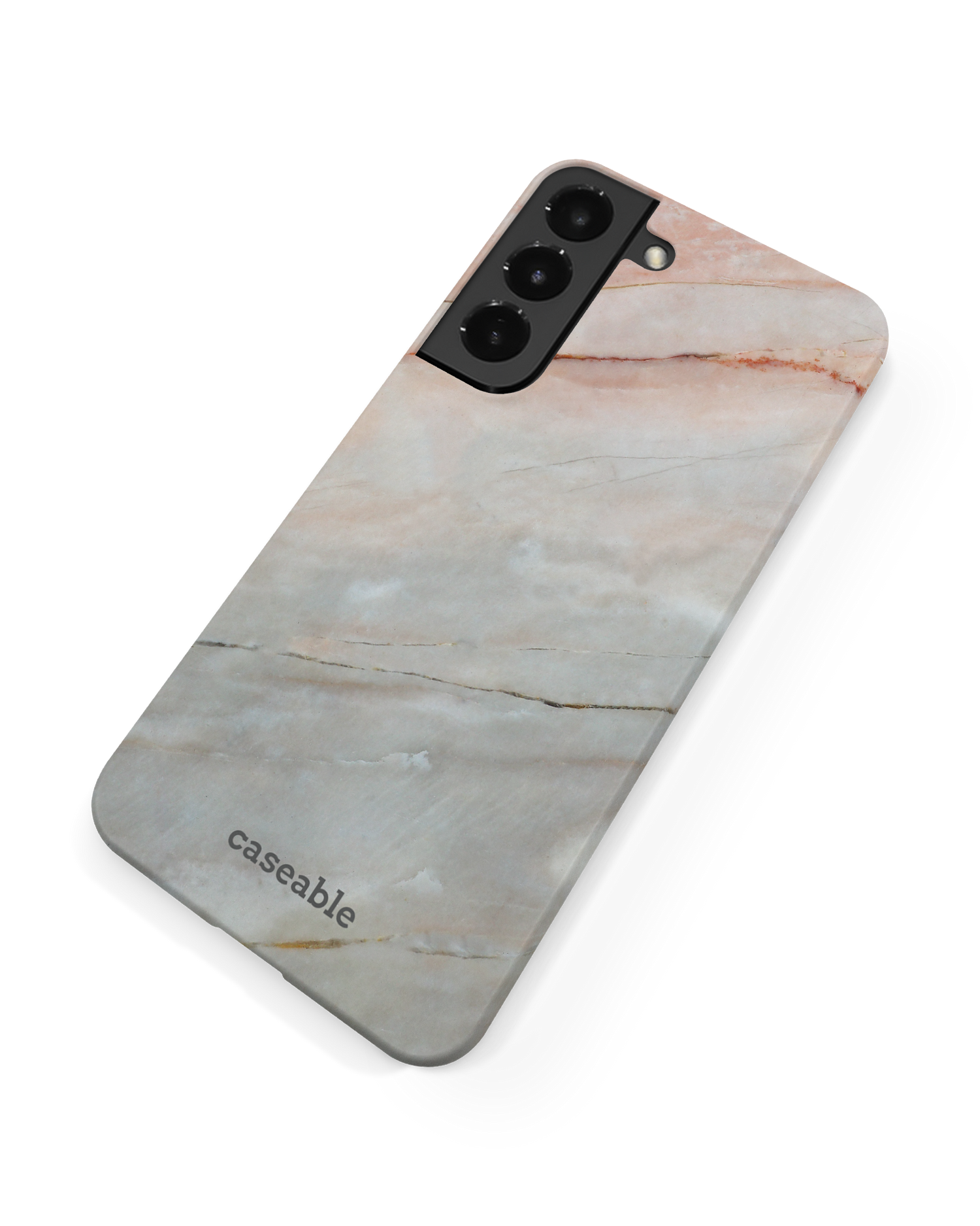 Mother of Pearl Marble Hard Shell Phone Case Samsung Galaxy S22 Plus 5G: Back View