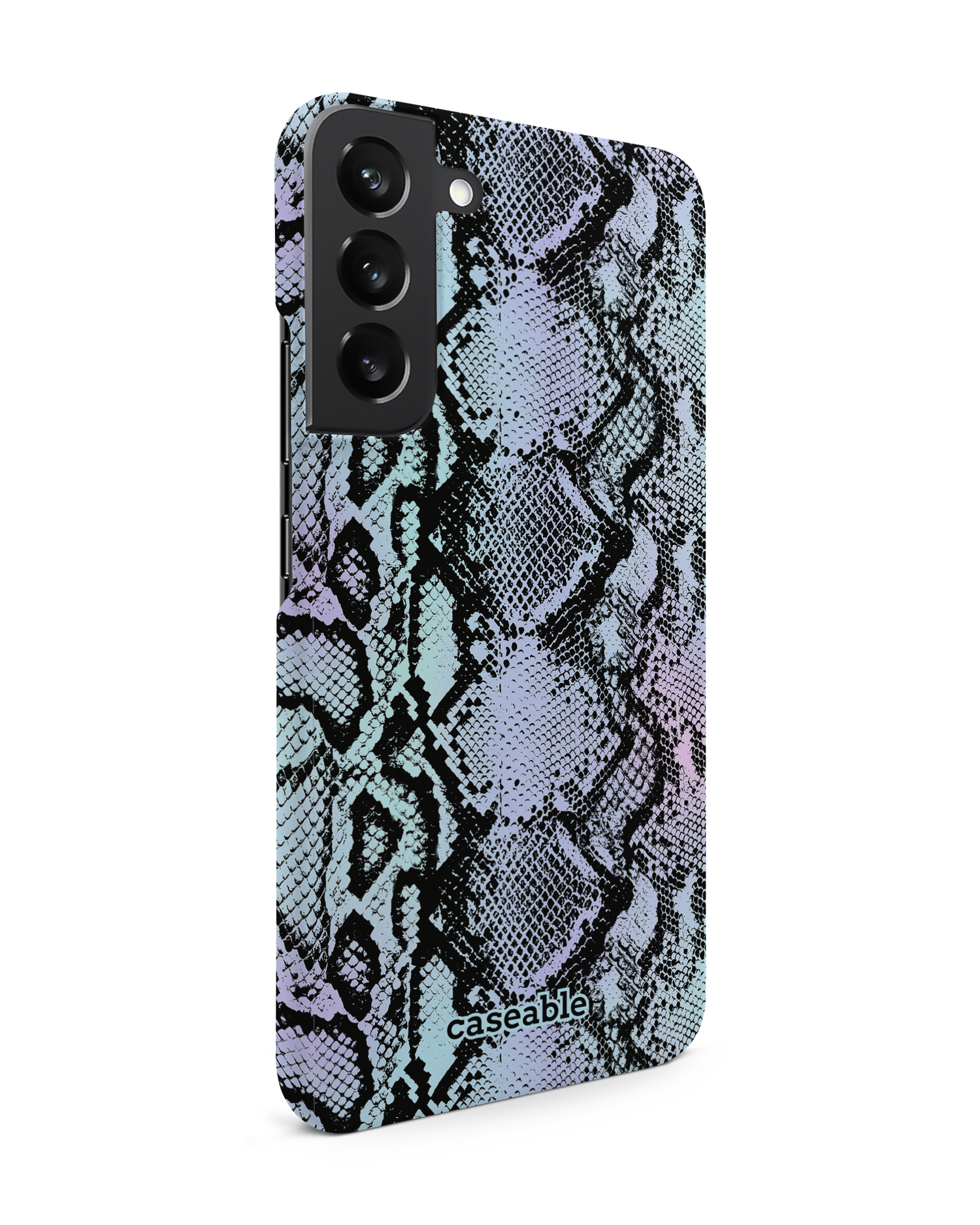Groovy Snakeskin Hard Shell Phone Case Samsung Galaxy S22 Plus 5G: View from the left side