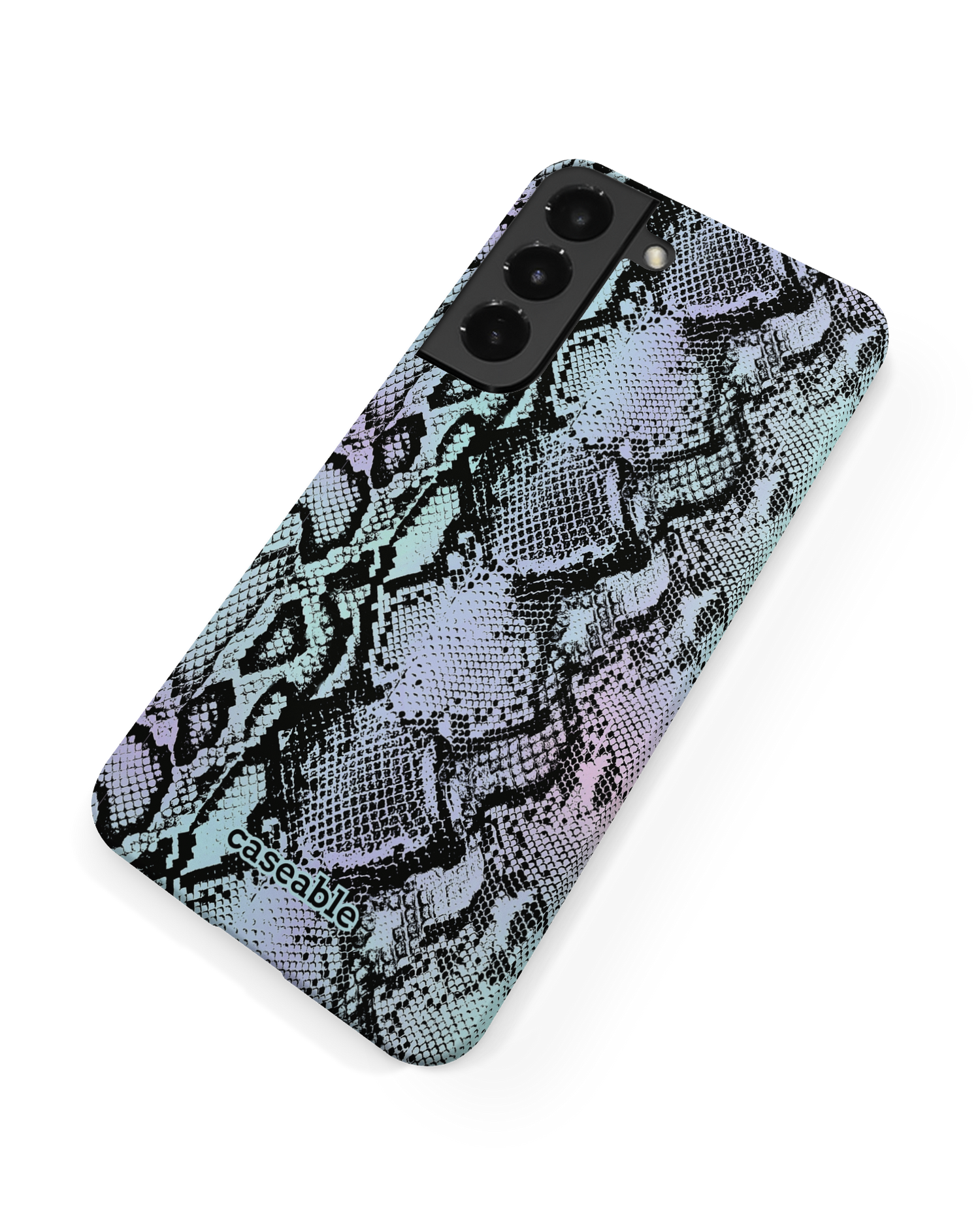 Groovy Snakeskin Hard Shell Phone Case Samsung Galaxy S22 Plus 5G: Back View