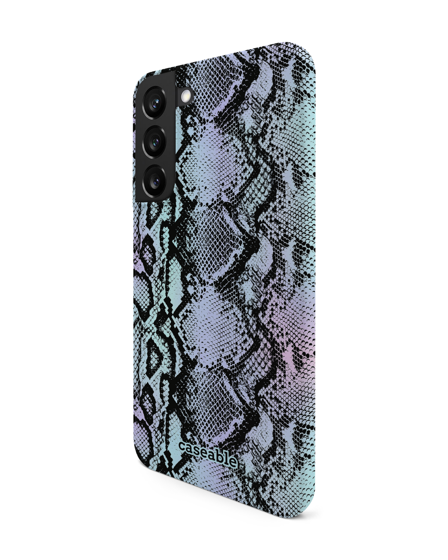 Groovy Snakeskin Hard Shell Phone Case Samsung Galaxy S22 Plus 5G: View from the right side