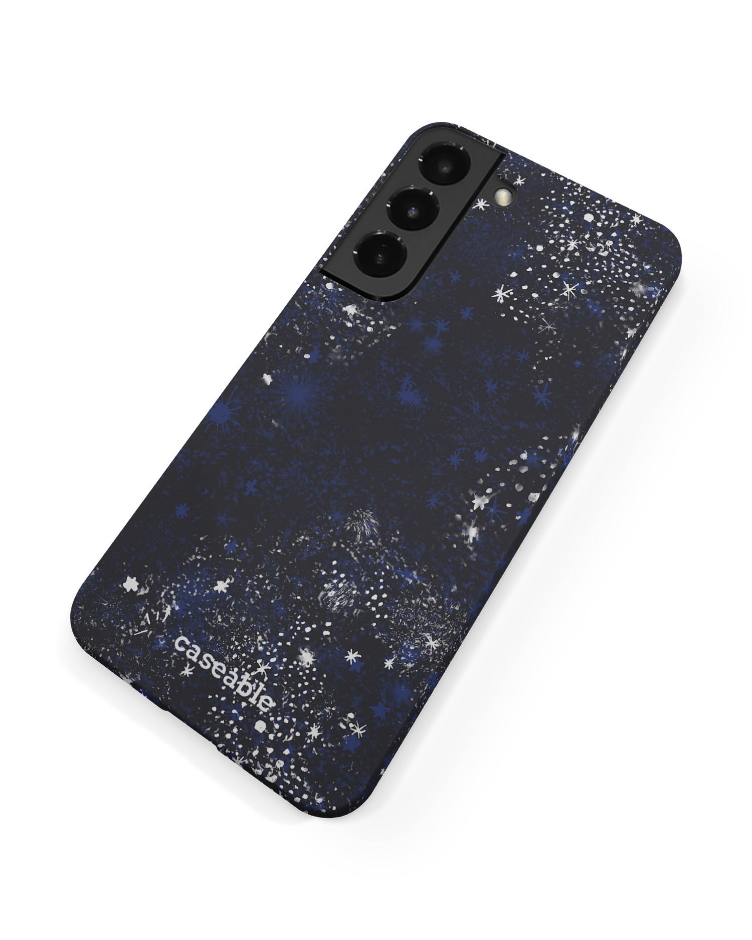 Starry Night Sky Hard Shell Phone Case Samsung Galaxy S22 Plus 5G: Back View