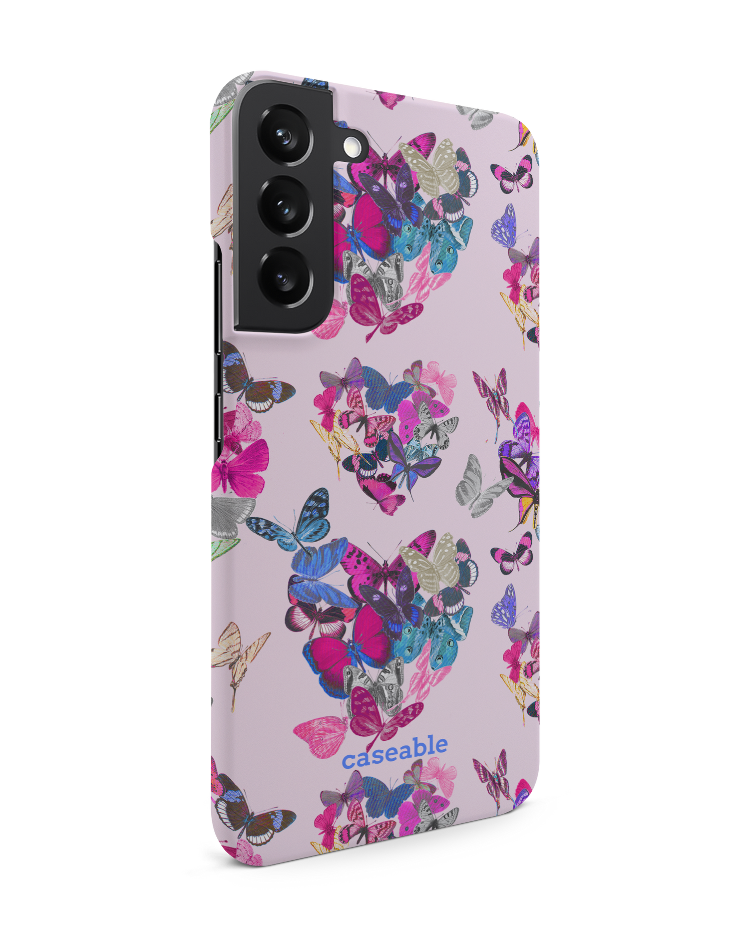 Butterfly Love Hard Shell Phone Case Samsung Galaxy S22 Plus 5G: View from the left side