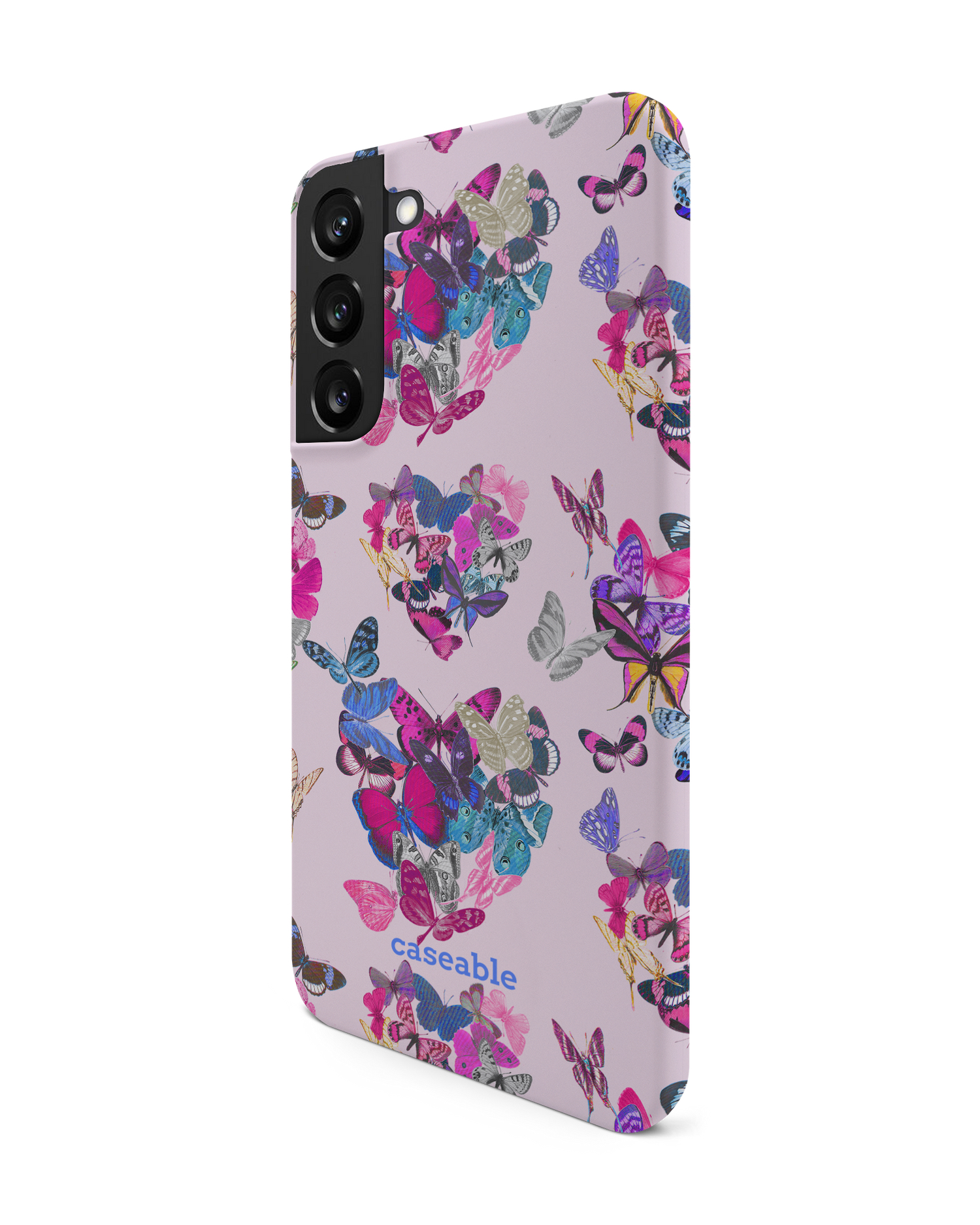 Butterfly Love Hard Shell Phone Case Samsung Galaxy S22 Plus 5G: View from the right side