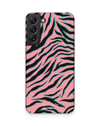 Pink Zebra Hard Shell Phone Case Samsung Galaxy S22 Plus 5G