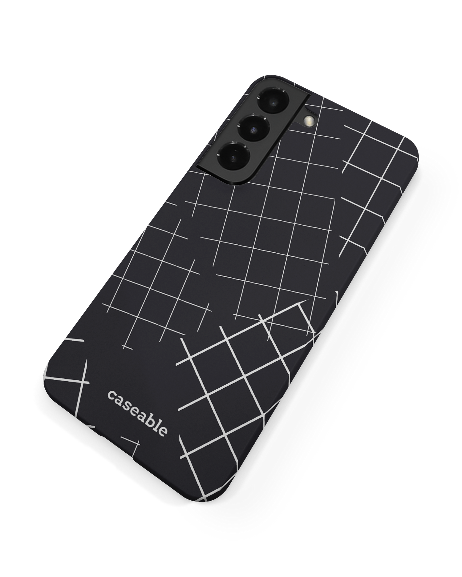 Grids Hard Shell Phone Case Samsung Galaxy S22 Plus 5G: Back View