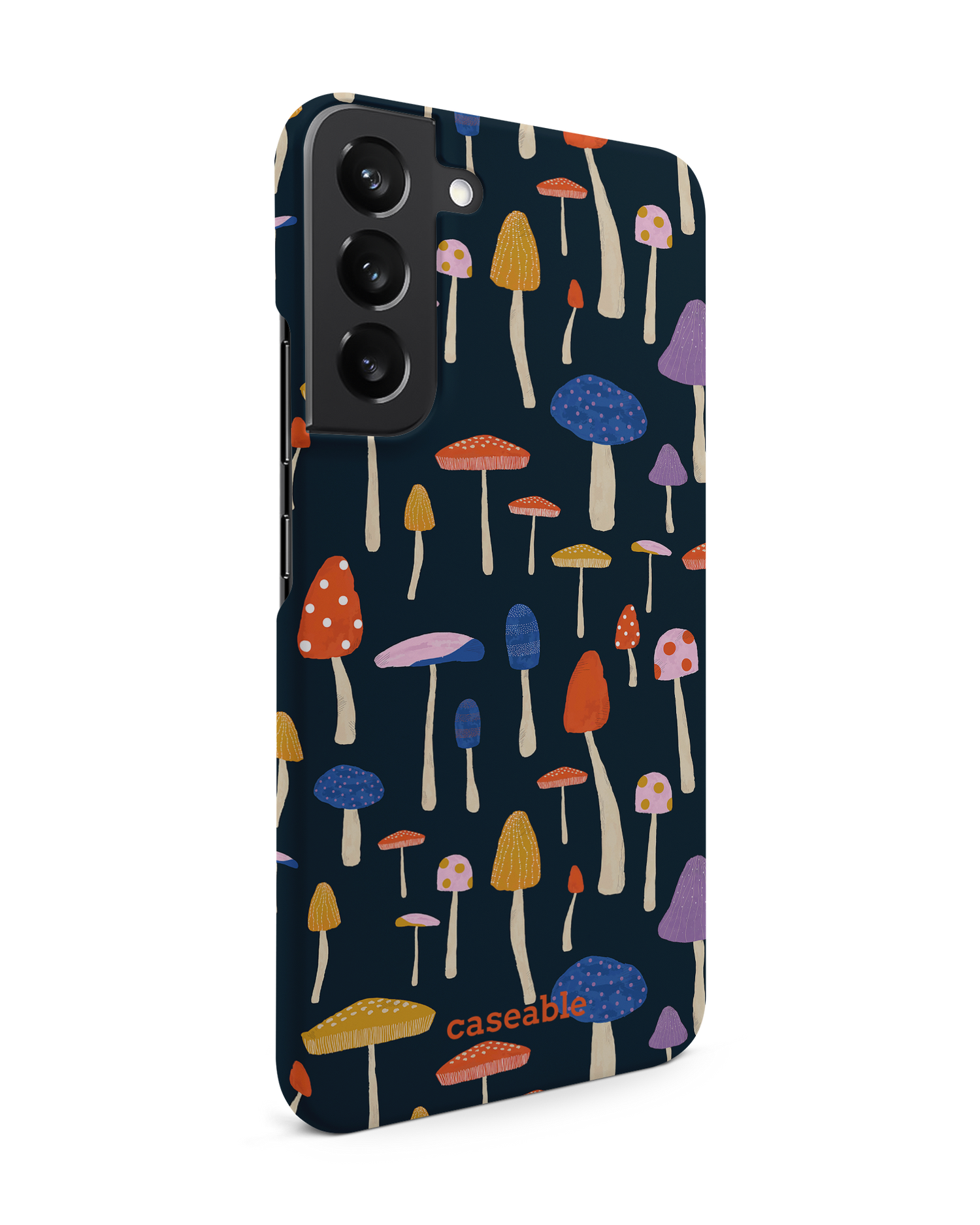 Mushroom Delights Hard Shell Phone Case Samsung Galaxy S22 Plus 5G: View from the left side