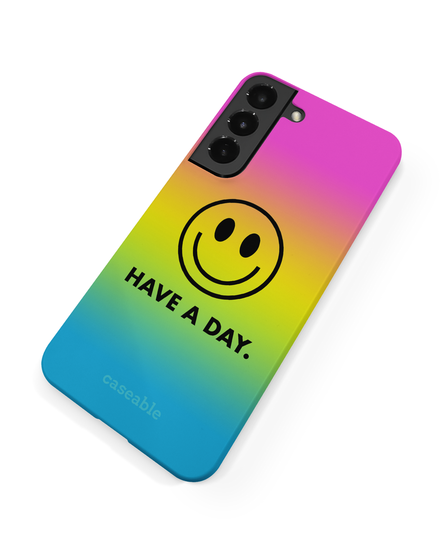 Have A Day Hard Shell Phone Case Samsung Galaxy S22 Plus 5G: Back View