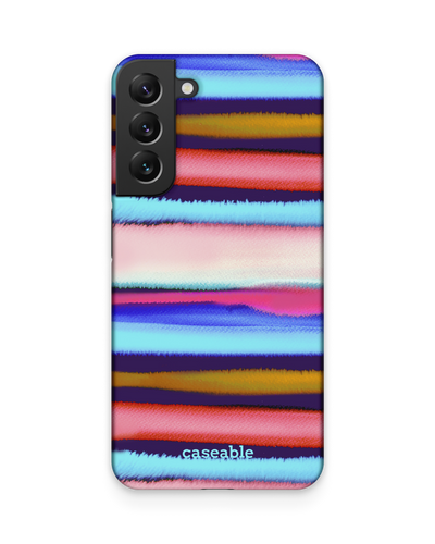 Watercolor Stripes Hard Shell Phone Case Samsung Galaxy S22 Plus 5G