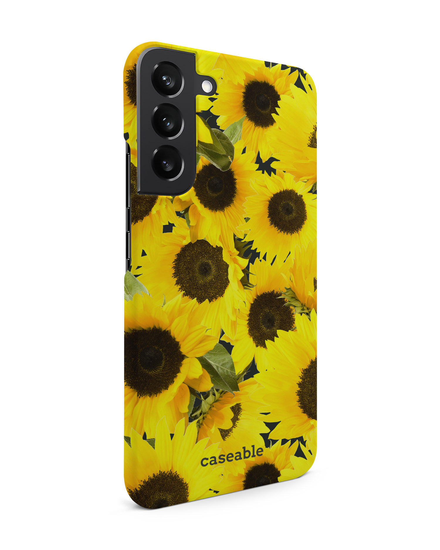 Sunflowers Hard Shell Phone Case Samsung Galaxy S22 Plus 5G: View from the left side