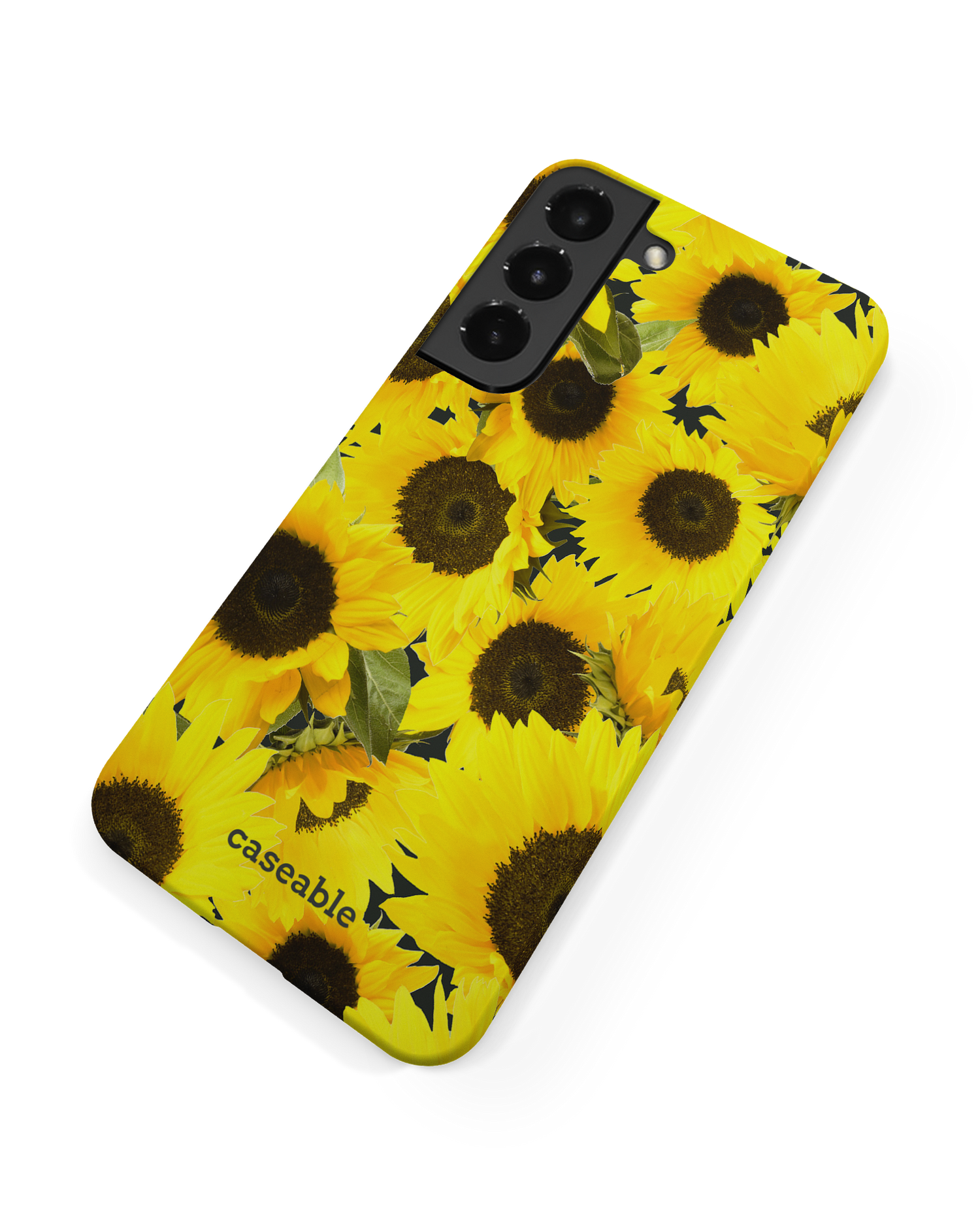 Sunflowers Hard Shell Phone Case Samsung Galaxy S22 Plus 5G: Back View
