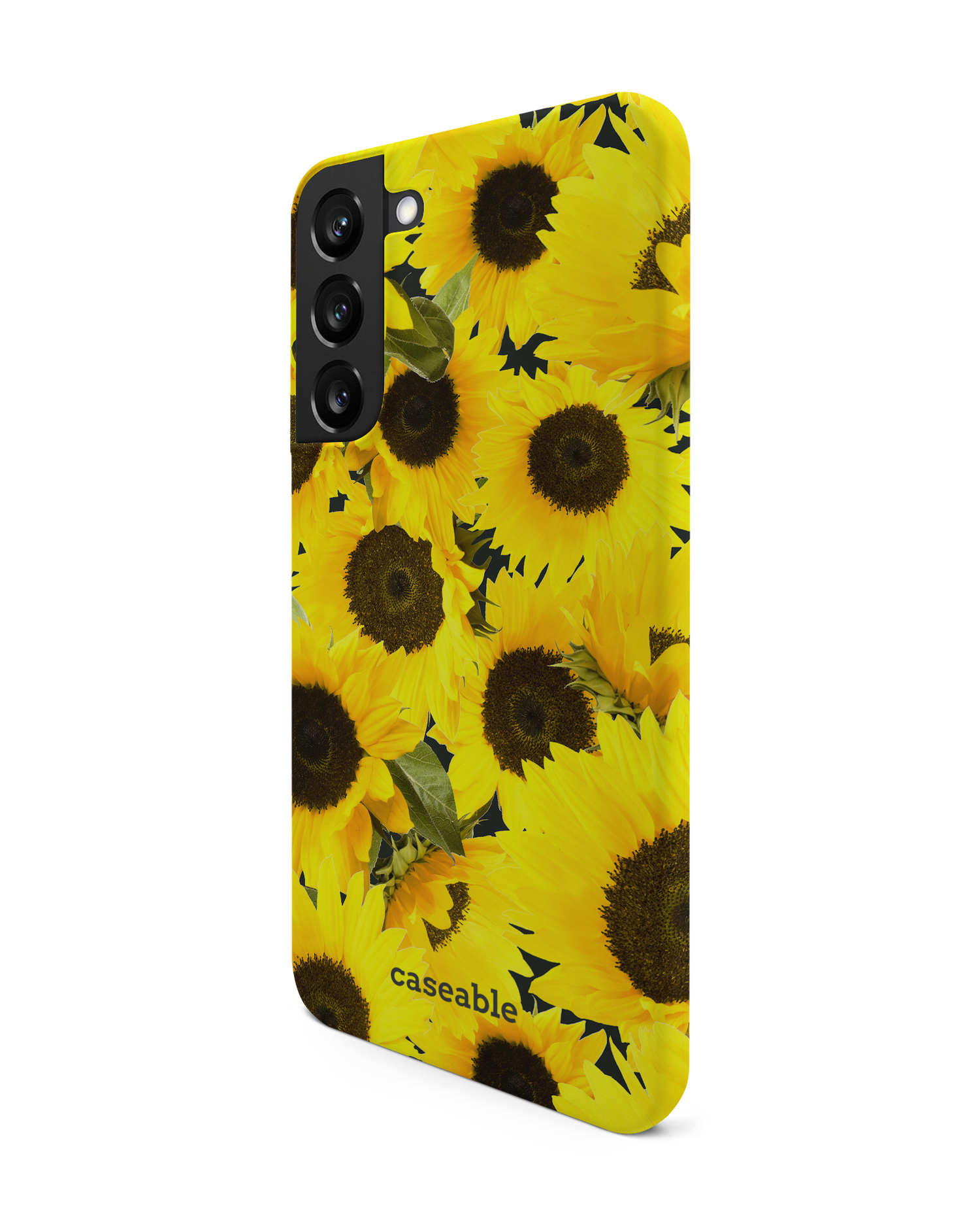 Sunflowers Hard Shell Phone Case Samsung Galaxy S22 Plus 5G: View from the right side