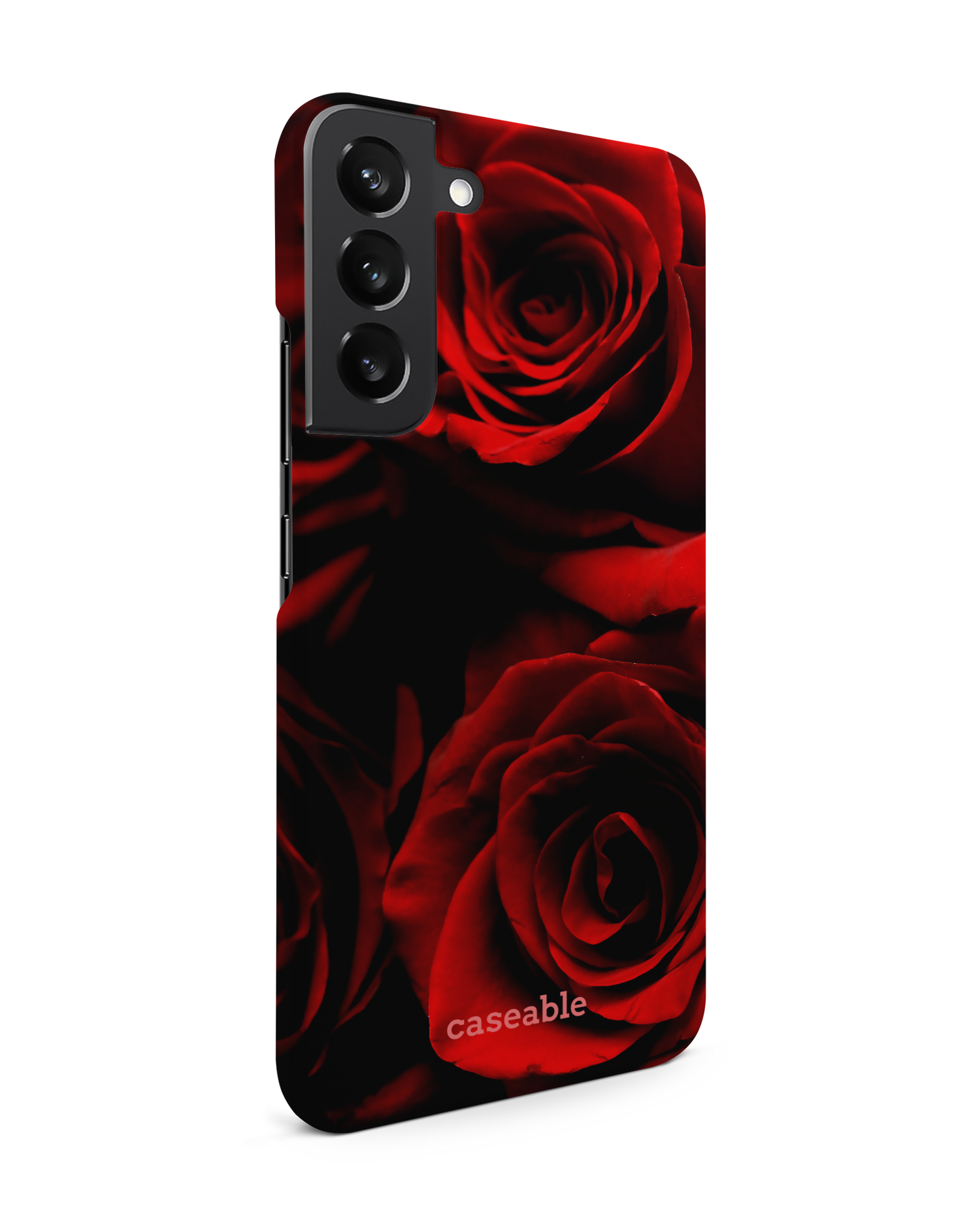 Red Roses Hard Shell Phone Case Samsung Galaxy S22 Plus 5G: View from the left side