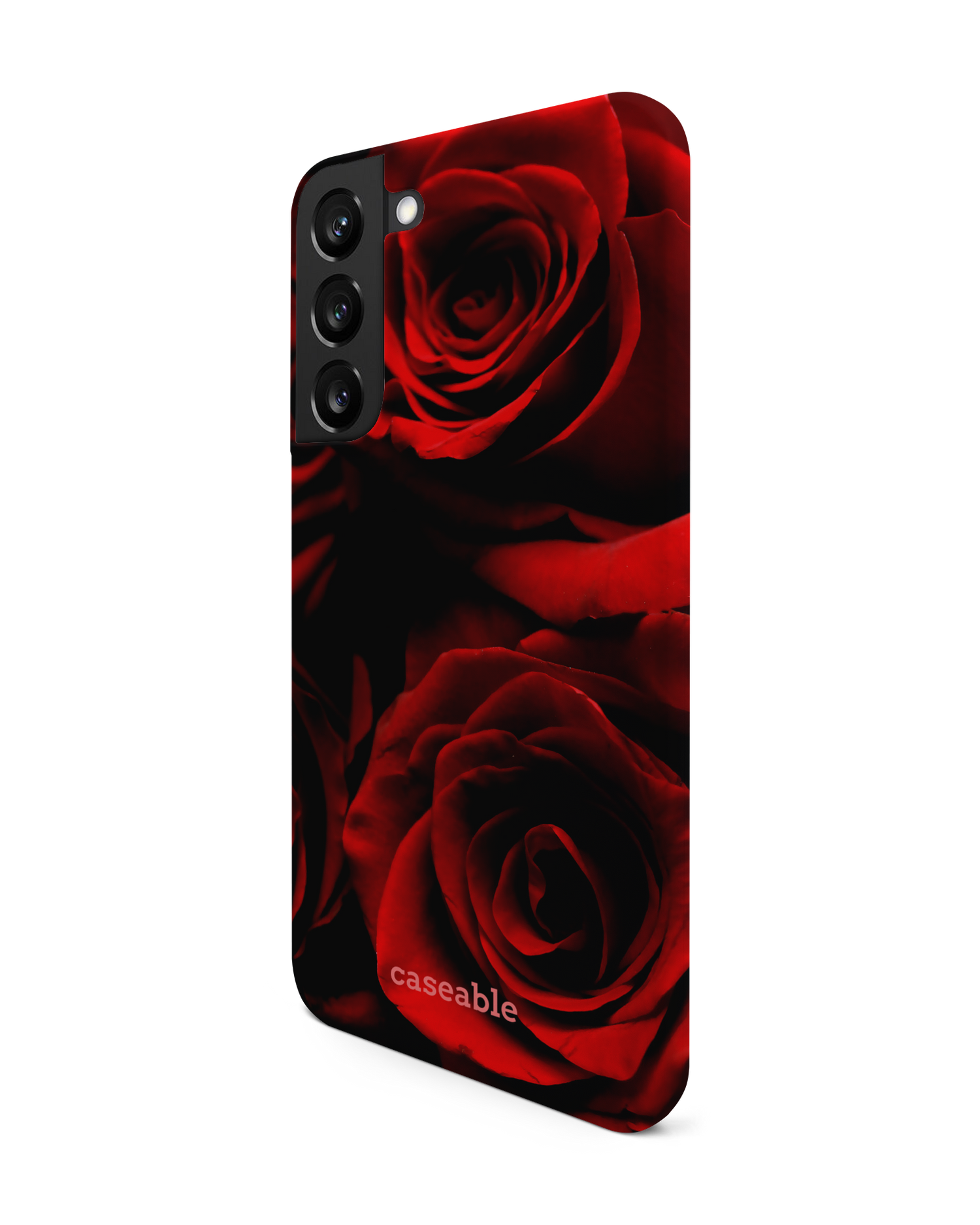 Red Roses Hard Shell Phone Case Samsung Galaxy S22 Plus 5G: View from the right side