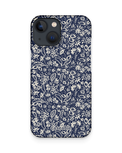 Ditsy Blue Paisley Hard Shell Phone Case Apple iPhone 13 mini
