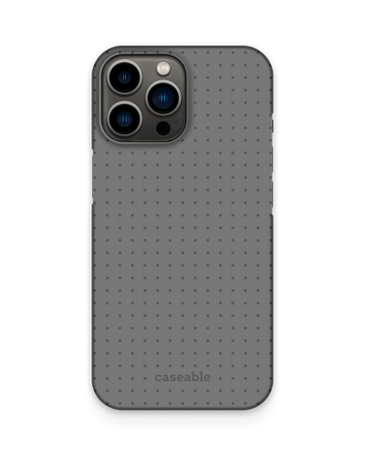 Dot Grid Grey Hard Shell Phone Case Apple iPhone 13 Pro Max