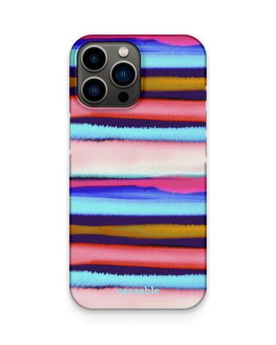 Watercolor Stripes Hard Shell Phone Case Apple iPhone 13 Pro Max