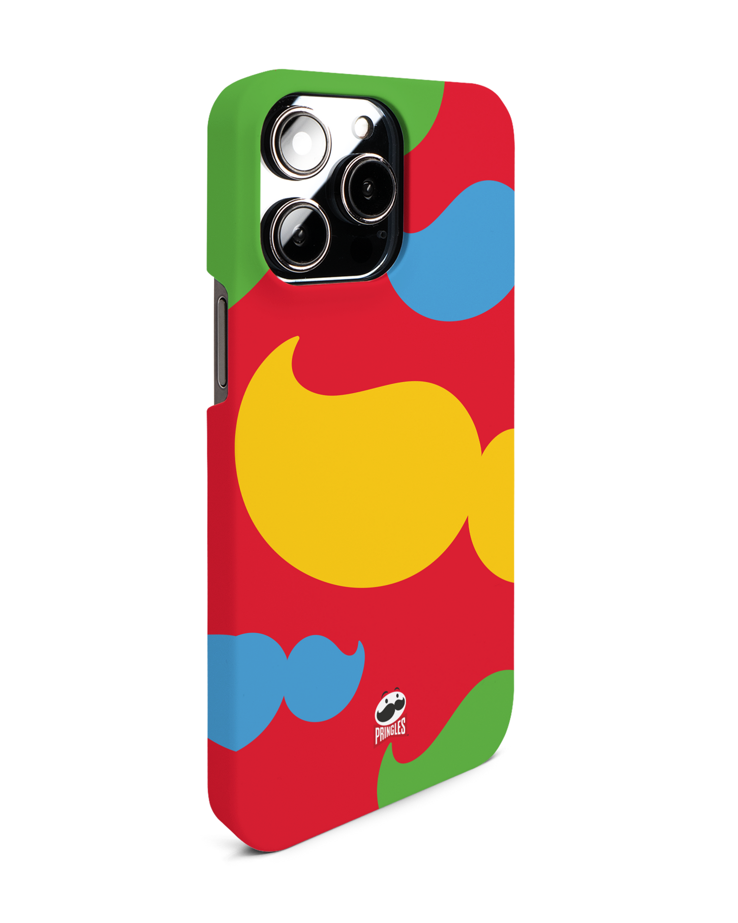 Pringles Moustache Hard Shell Phone Case for Apple iPhone 14 Pro Max: View from the left side