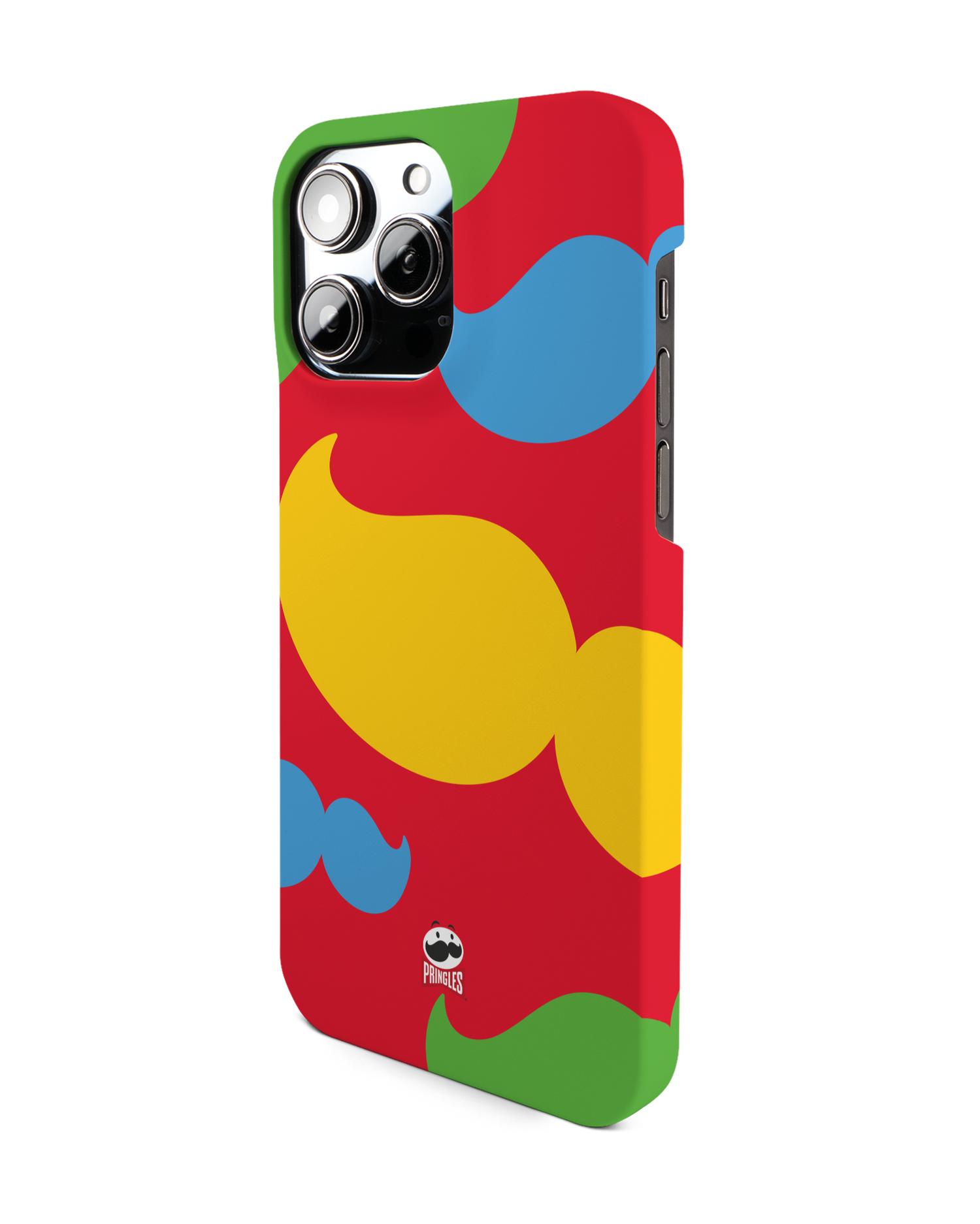 Pringles Moustache Hard Shell Phone Case for Apple iPhone 14 Pro Max: View from the right side