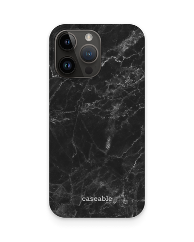 Midnight Marble Hard Shell Phone Case for Apple iPhone 15 Pro Max