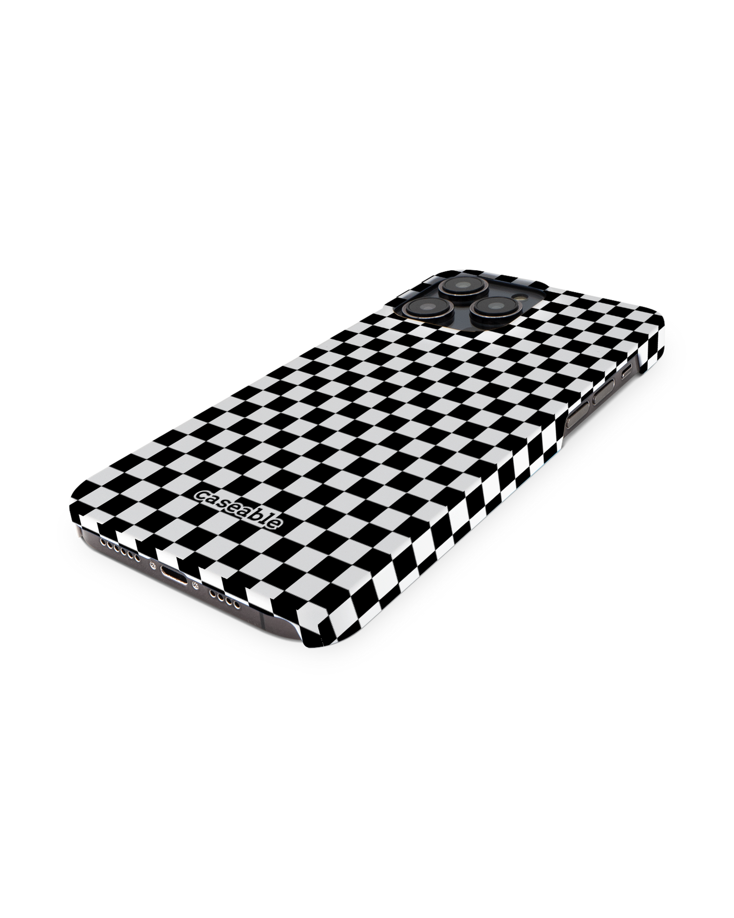 Squares Hard Shell Phone Case for Apple iPhone 14 Pro Max: Perspective view