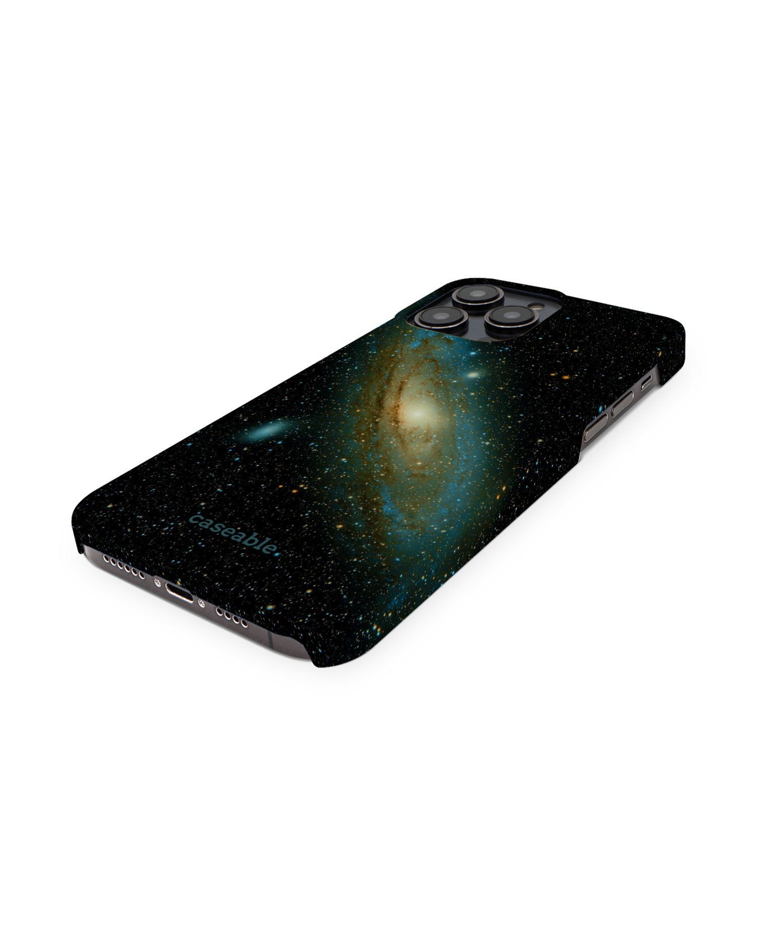 Outer Space Hard Shell Phone Case for Apple iPhone 14 Pro Max: Perspective view