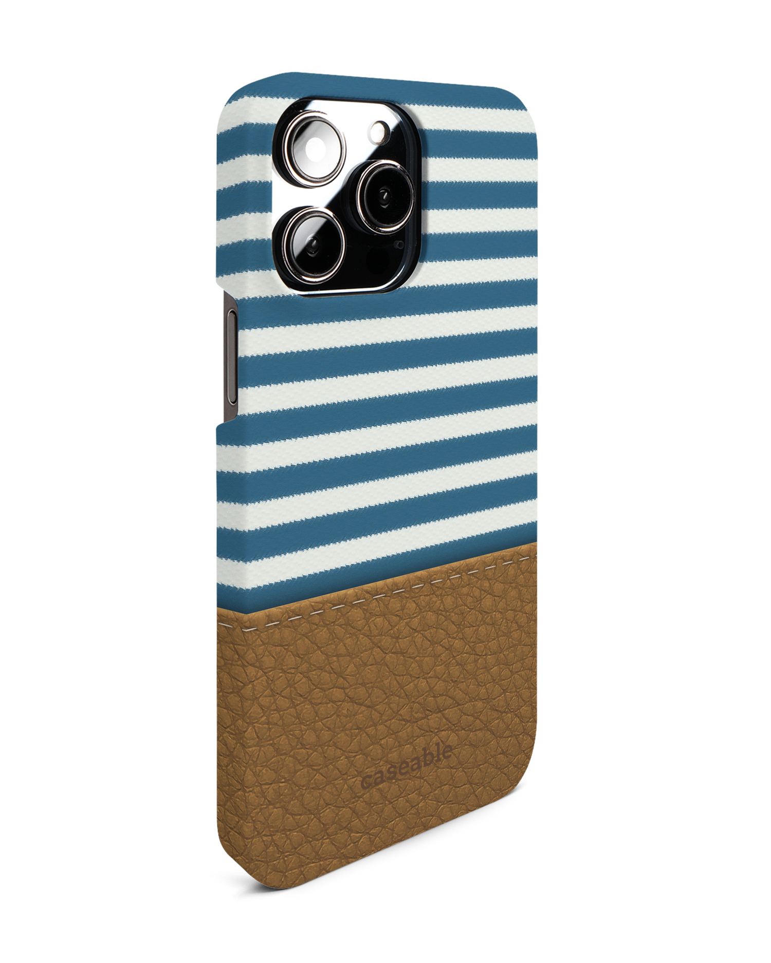 Nautical Hard Shell Phone Case for Apple iPhone 14 Pro Max: View from the left side