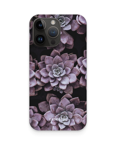 Purple Succulents Hard Shell Phone Case for Apple iPhone 15 Pro Max