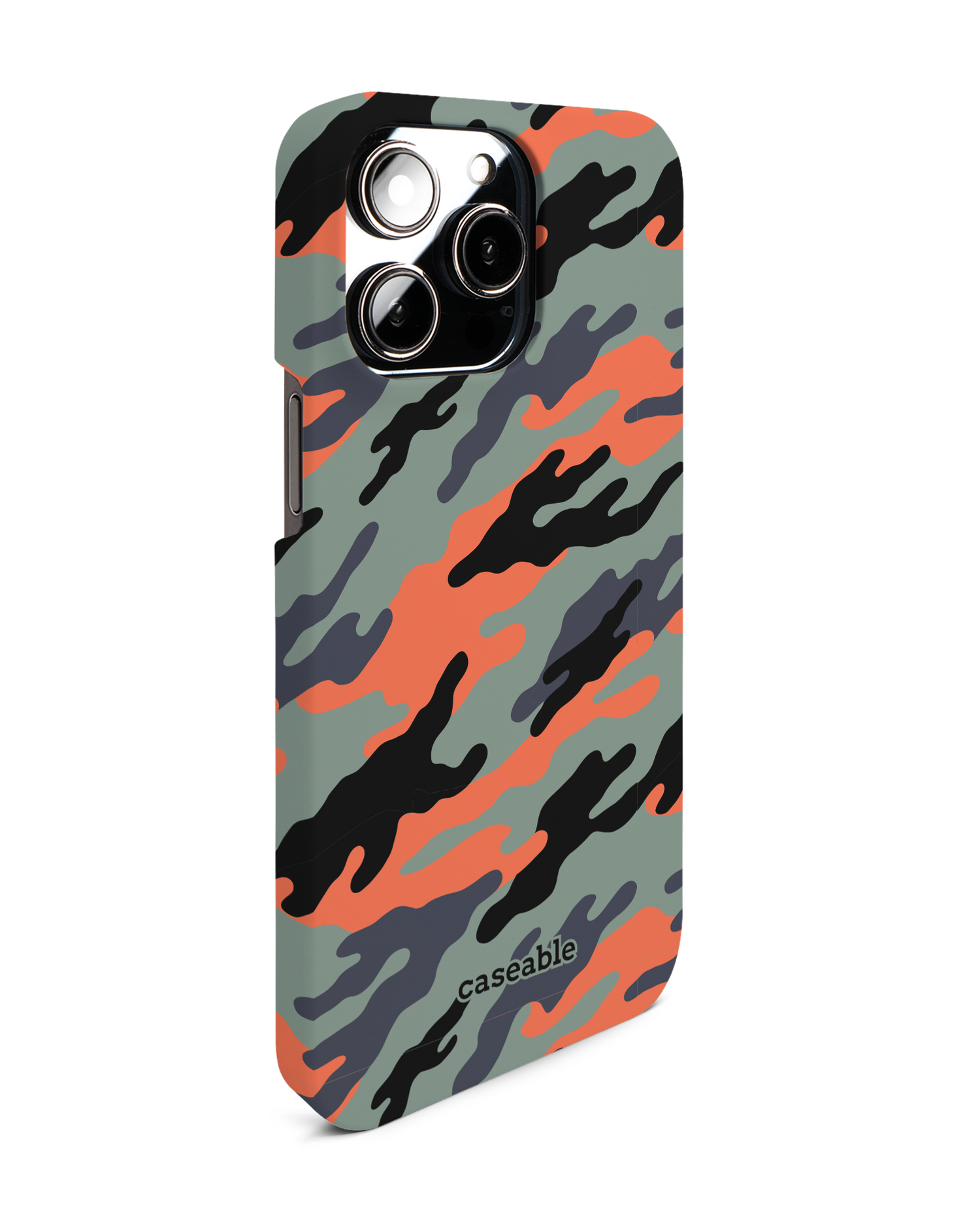 Camo Sunset Hard Shell Phone Case for Apple iPhone 14 Pro Max: View from the left side