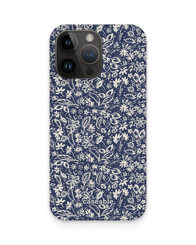 Ditsy Blue Paisley Hard Shell Phone Case for Apple iPhone 15 Pro Max