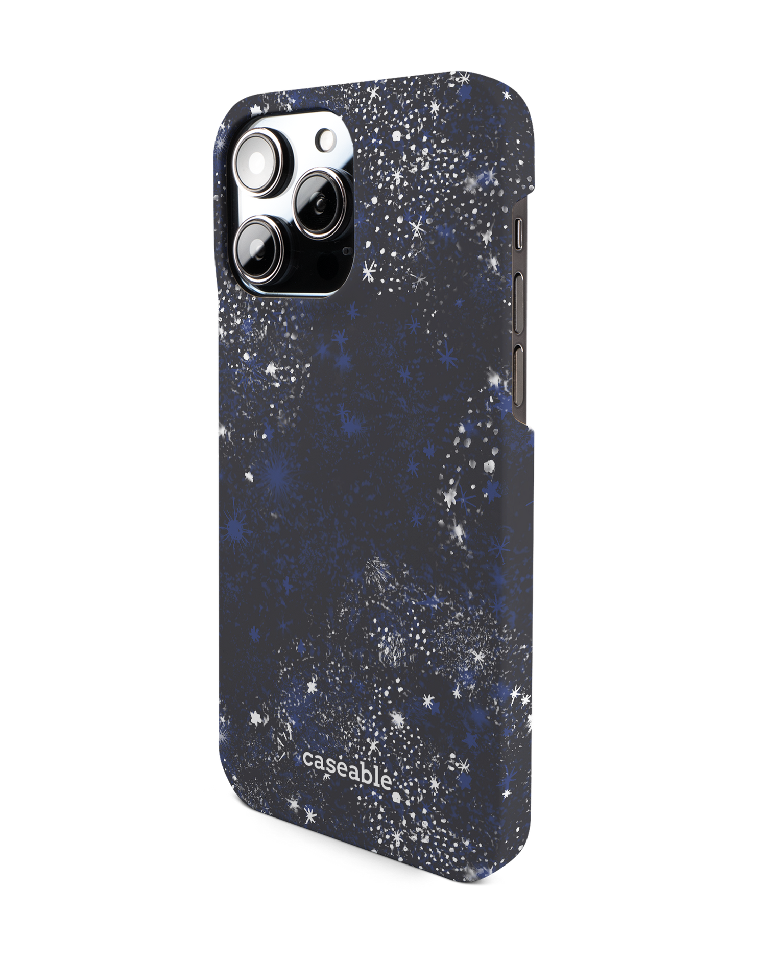 Starry Night Sky Hard Shell Phone Case for Apple iPhone 14 Pro Max: View from the right side