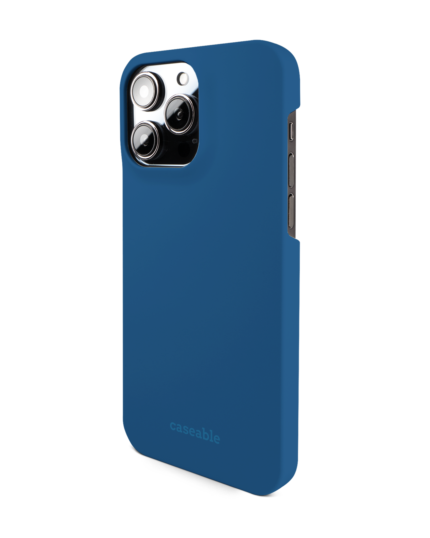 CLASSIC BLUE Hard Shell Phone Case for Apple iPhone 14 Pro Max: View from the right side