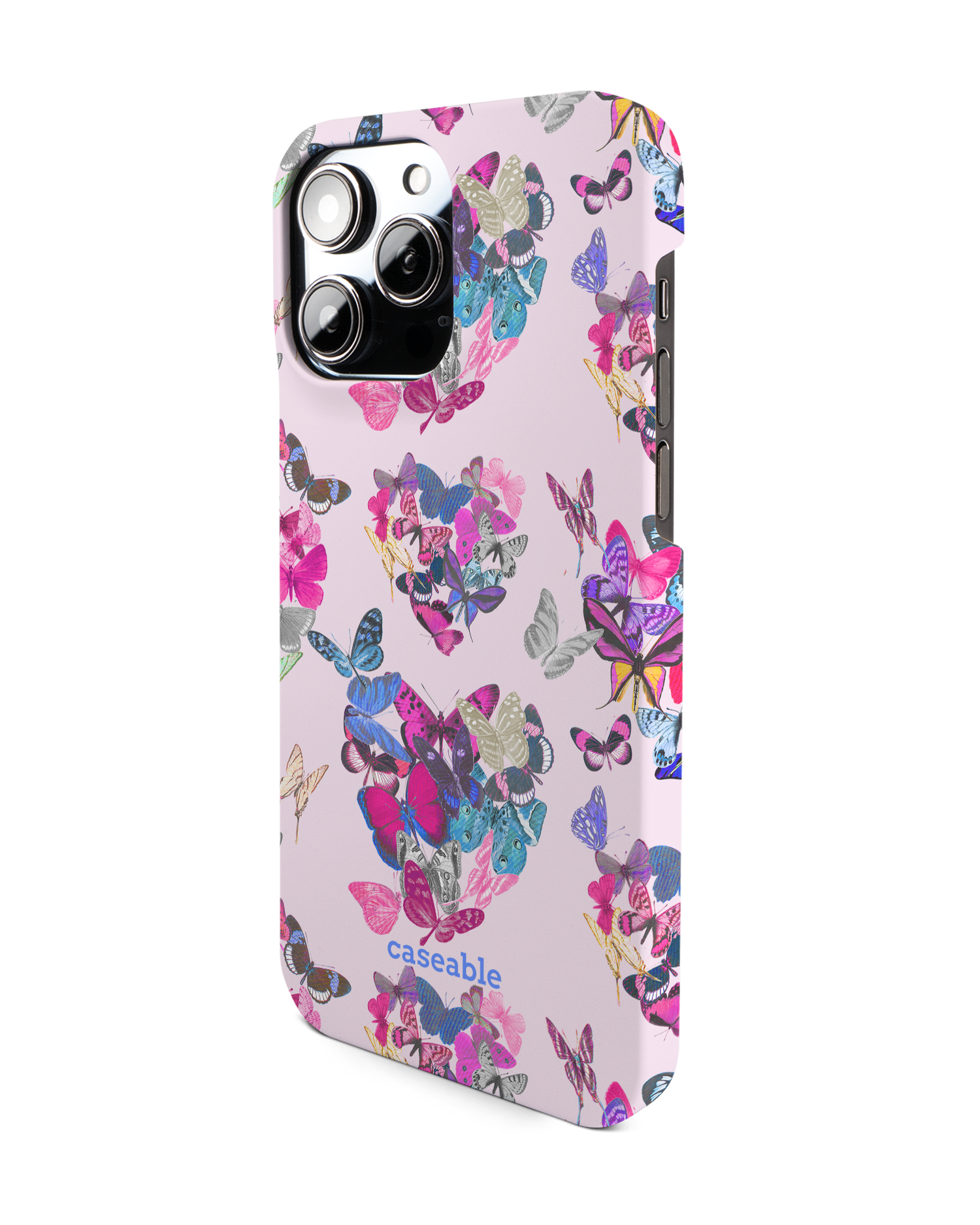 Butterfly Love Hard Shell Phone Case for Apple iPhone 14 Pro Max: View from the right side