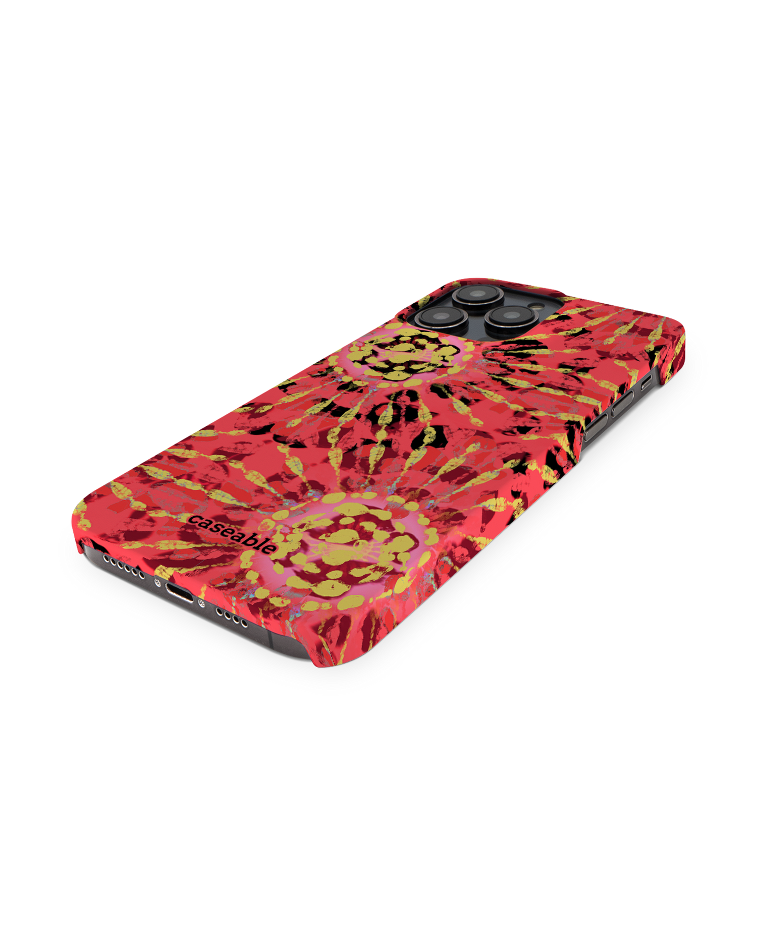 Y2K Tie Dye Hard Shell Phone Case for Apple iPhone 14 Pro Max: Perspective view