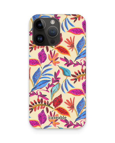 Painterly Spring Leaves Hard Shell Phone Case for Apple iPhone 15 Pro Max