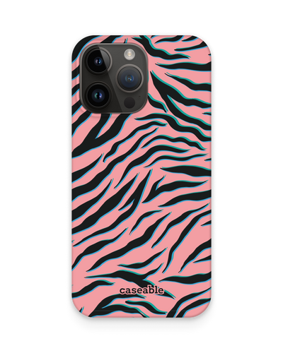 Pink Zebra Hard Shell Phone Case for Apple iPhone 15 Pro Max