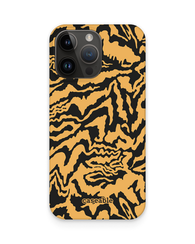 Warped Tiger Stripes Hard Shell Phone Case for Apple iPhone 15 Pro Max