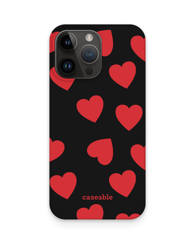 Repeating Hearts Hard Shell Phone Case for Apple iPhone 15 Pro Max