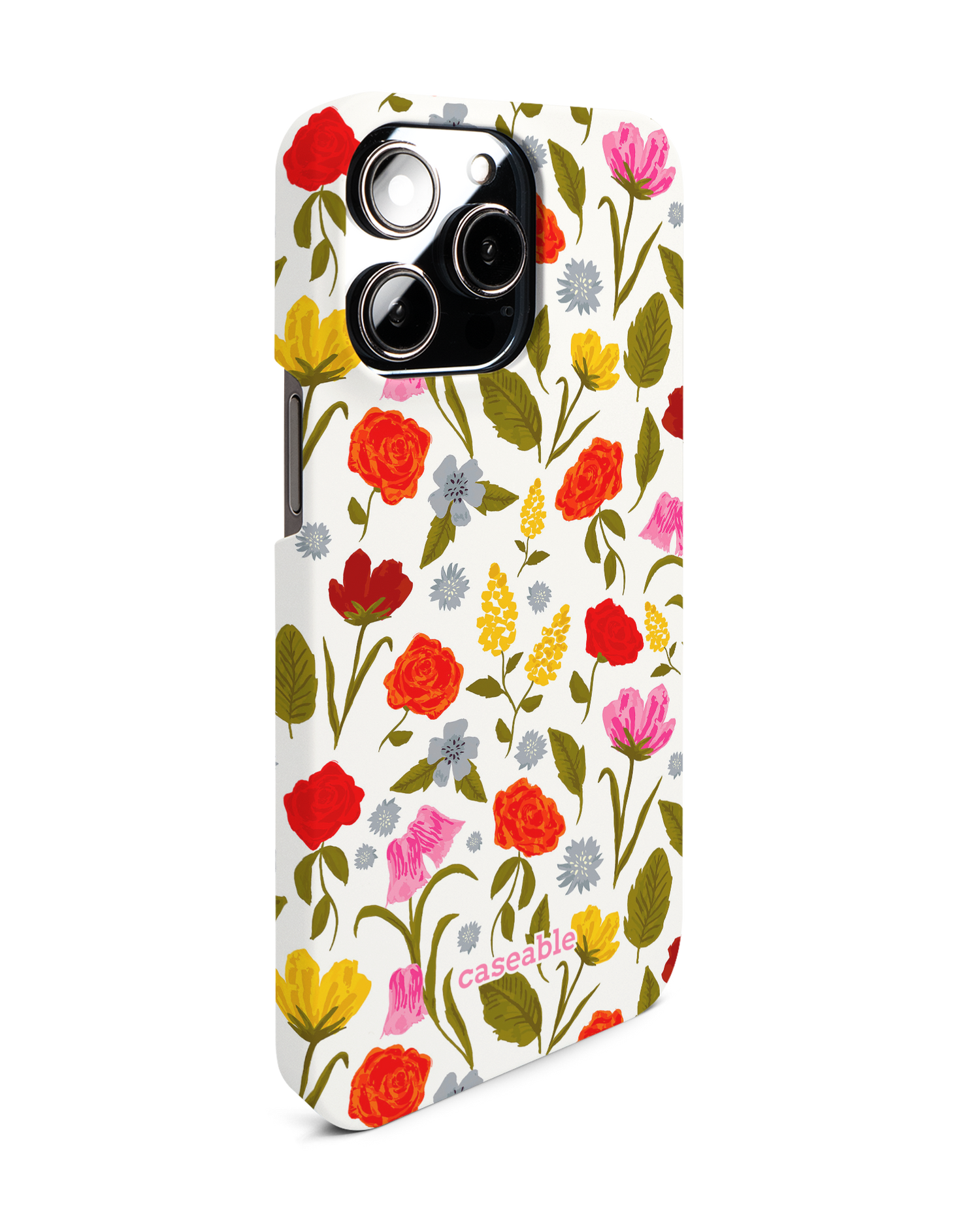 Botanical Beauties Hard Shell Phone Case for Apple iPhone 14 Pro Max: View from the left side
