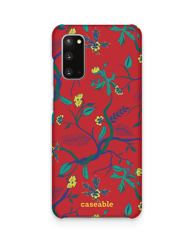 Ultra Red Floral Hard Shell Phone Case Samsung Galaxy S20