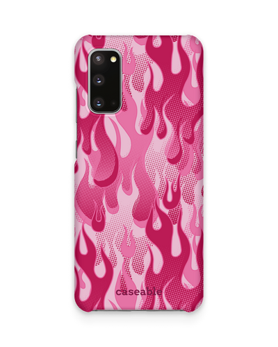Pink Flames Hard Shell Phone Case Samsung Galaxy S20