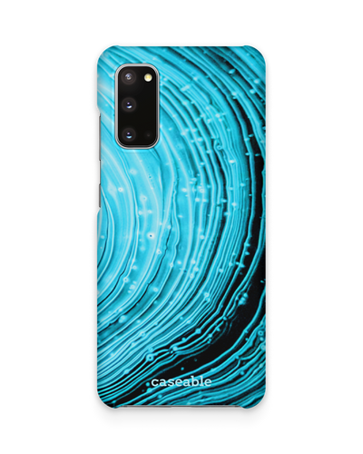Turquoise Ripples Hard Shell Phone Case Samsung Galaxy S20